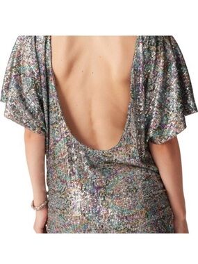 Ba&sh Green Zendaya Sequin
Ruched Mini Dress